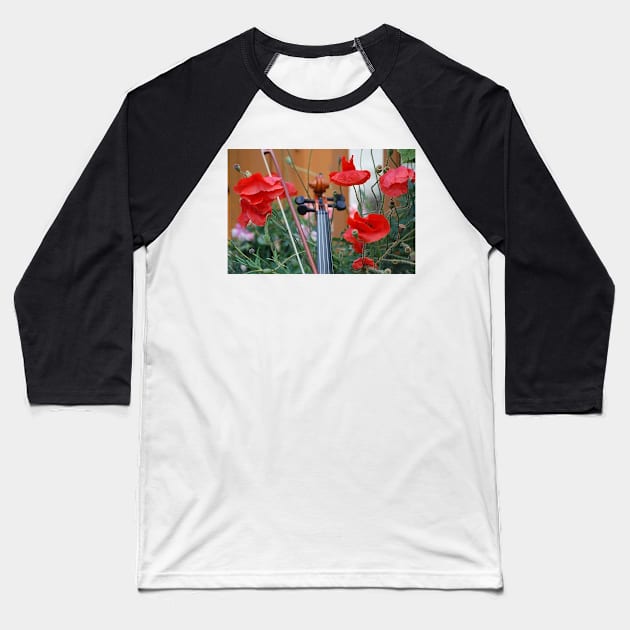 Poppies Baseball T-Shirt by declancarr